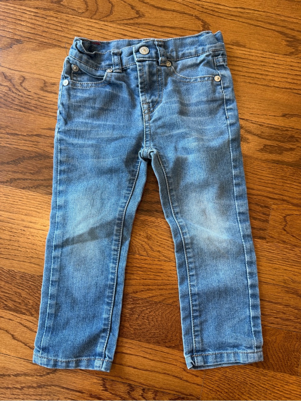 7 For All Man Kind Kids Light Blue Denim Jeans - Classic Stretch Fit 2T